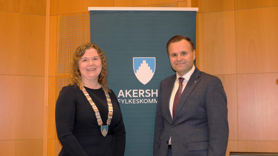 Lenke til artikkel: Trine-Lise Østlund Blime valgt til fylkesordfører i Akershus