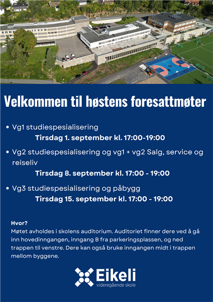 Lenke til artikkel: Velkommen til høstens foresattmøter