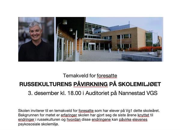 Lenke til artikkel: NB! Nytt tidspunkt for temakveld: torsdag 3. desember kl. 18.00